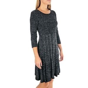 Nina Leonard pleated skirt fit & flair sweater dress Size XL NWT